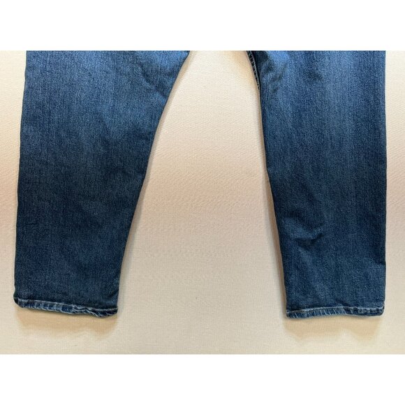 Wrangler Mens Relaxed Straight Jeans Size 36x30 Blue Denim Casual Classic Pocket - Picture 10 of 11